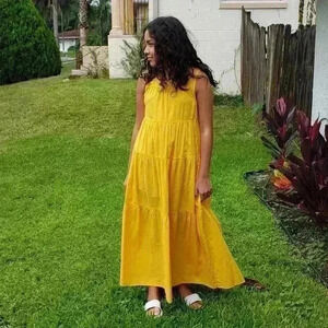 Chelsea & Violet Yellow Linen dress